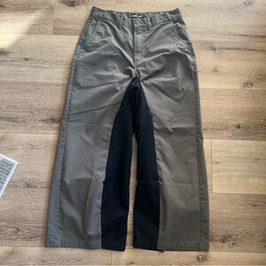 Vans Two-Tone Khaki Pants with Black Inset